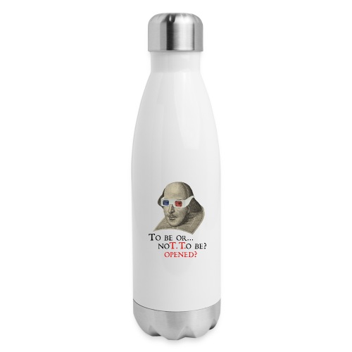 Shakespeare Bard-Code Logo (light) - Insulated Stainless Steel Water Bottle