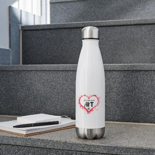 follow your art - 17 oz Insulated Stainless Steel Water Bottle