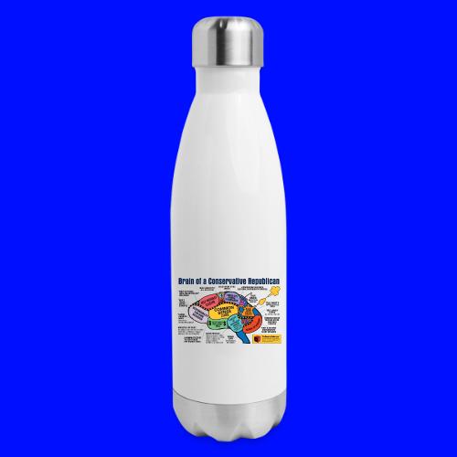 Brain of a Conservative Republican - 17 oz Insulated Stainless Steel Water Bottle