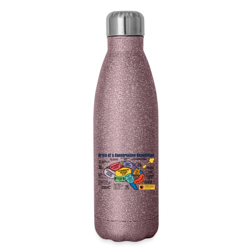 Brain of a Conservative Republican - 17 oz Insulated Stainless Steel Water Bottle