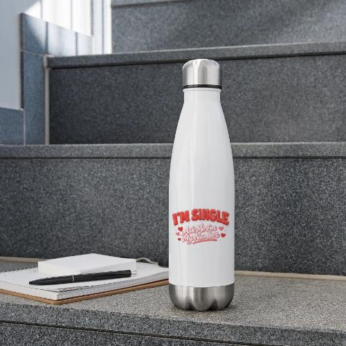 I’m Single Retro Bubble - 17 oz Insulated Stainless Steel Water Bottle
