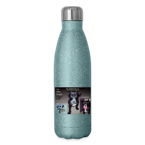 OTchanCharlieRoo Front with Mr Grey Back - Insulated Stainless Steel Water Bottle