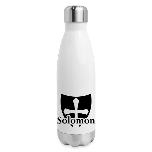 Solomon Shield Black - 17 oz Insulated Stainless Steel Water Bottle