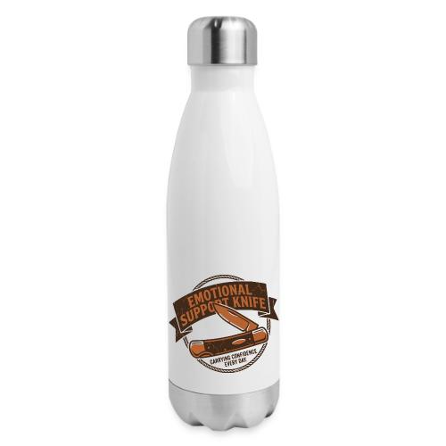 Emotional Support Knife - Funny EDC Pocket Knife - 17 oz Insulated Stainless Steel Water Bottle