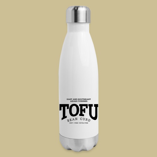 Tofu (black) - 17 oz Insulated Stainless Steel Water Bottle