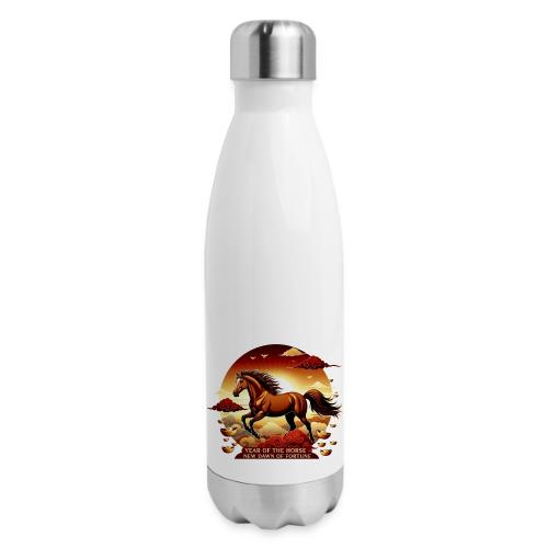 Year of the Horse Sunrise T Shirt, Lunar New Year - 17 oz Insulated Stainless Steel Water Bottle