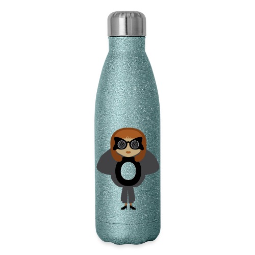 Alphabet Letter O -Fashion Girl with Strange Eyes - Insulated Stainless Steel Water Bottle