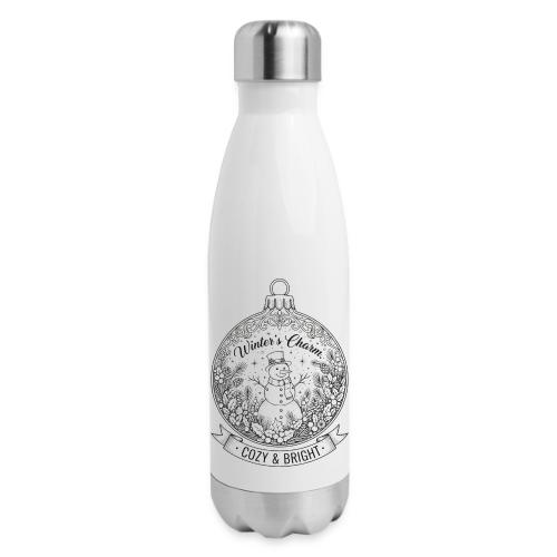 Festive Snowman T-Shirt - 17 oz Insulated Stainless Steel Water Bottle