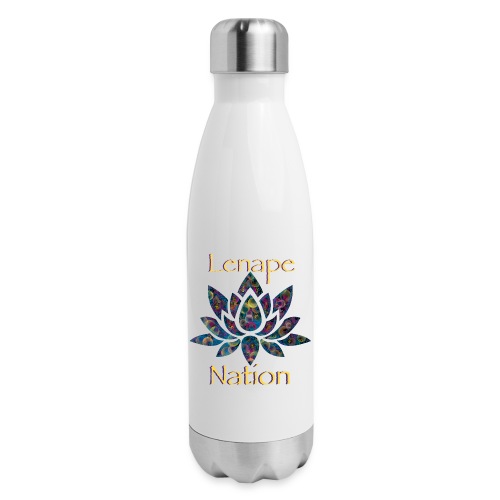 Native American Indian Indigenous Lotus Life - 17 oz Insulated Stainless Steel Water Bottle