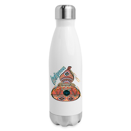 Indigenous Birdhouse FULL Front - 17 oz Insulated Stainless Steel Water Bottle