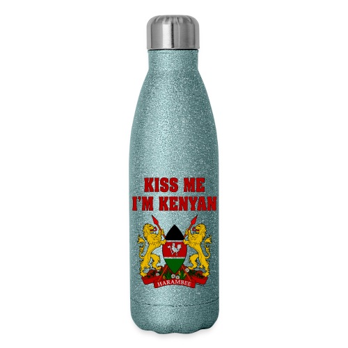 Kiss Me, I'm Kenyan - Insulated Stainless Steel Water Bottle