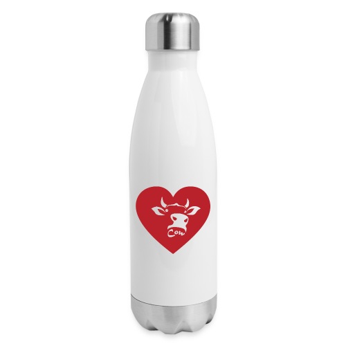Cow Heart - 17 oz Insulated Stainless Steel Water Bottle