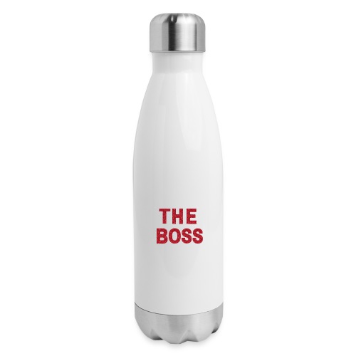 Red Glitter The Boss - Insulated Stainless Steel Water Bottle