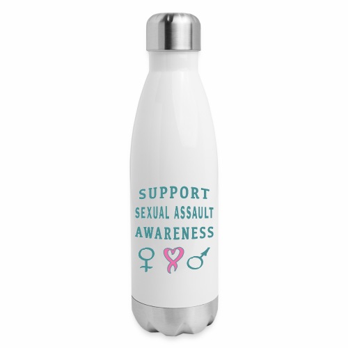 Support Sexual Assault Awareness Prevention Month - Insulated Stainless Steel Water Bottle