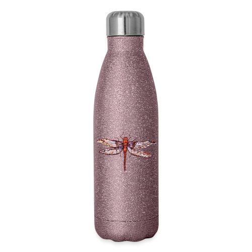 Dragonfly red - 17 oz Insulated Stainless Steel Water Bottle