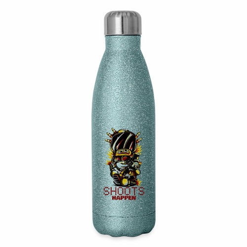 Shoots Happen Battle Royal Shotter Gamer Sayings - Insulated Stainless Steel Water Bottle
