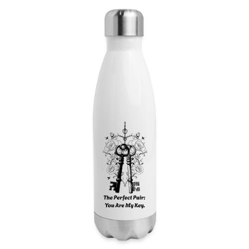 Valentine love keys - 17 oz Insulated Stainless Steel Water Bottle