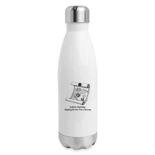 Unfolding Map of Ambition T-Shirt - 17 oz Insulated Stainless Steel Water Bottle