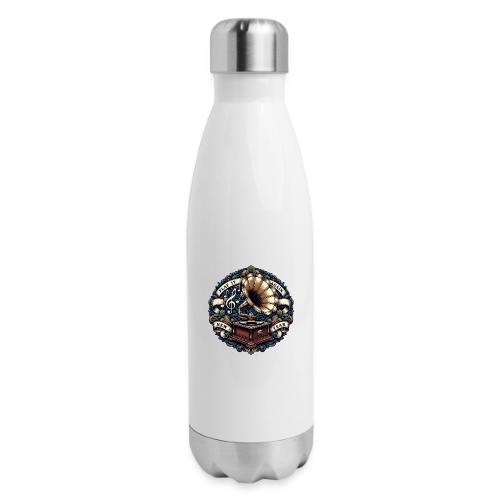 Ornate Phonograph T-Shirt - 17 oz Insulated Stainless Steel Water Bottle
