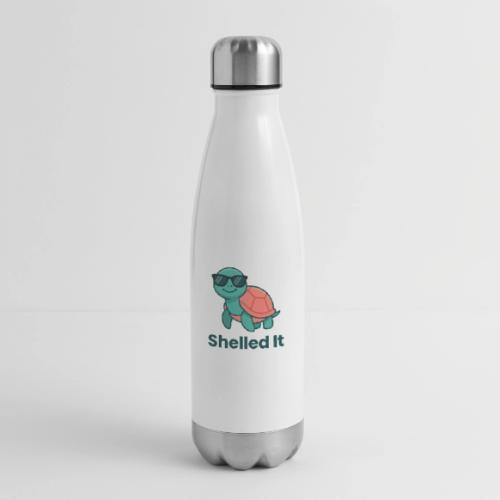 Funny Turtle Sunglasses Shelled It Cute Gift - 17 oz Insulated Stainless Steel Water Bottle