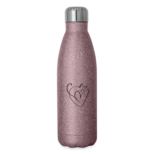 cat love - 17 oz Insulated Stainless Steel Water Bottle