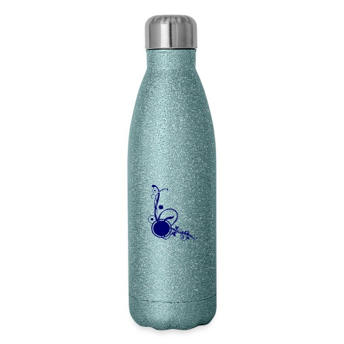 Navy Circle Organic Design - Insulated Stainless Steel Water Bottle