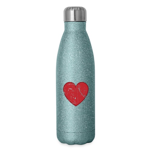 Cool Valentine Vintage Heart - Insulated Stainless Steel Water Bottle