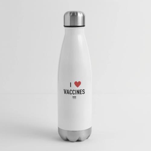 I heart vaccines black Immunize Colorado Logo - 17 oz Insulated Stainless Steel Water Bottle