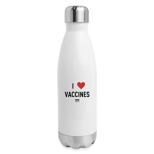I heart vaccines black Immunize Colorado Logo - Insulated Stainless Steel Water Bottle