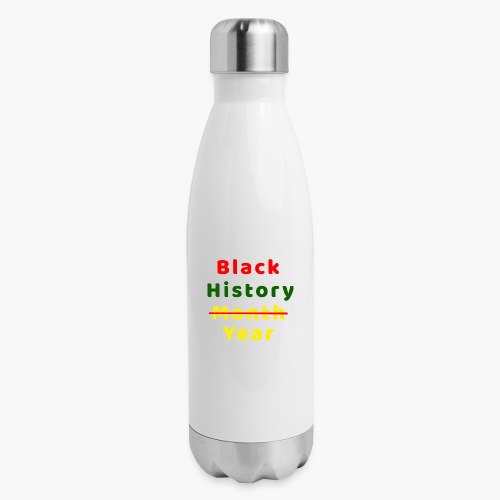 Black History Year - 17 oz Insulated Stainless Steel Water Bottle