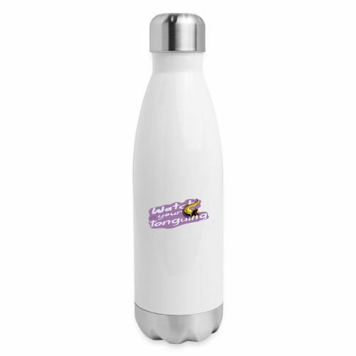 Saxophone players: Watch your tonguing!! pink - 17 oz Insulated Stainless Steel Water Bottle