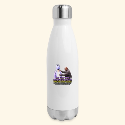 Dinosaur Meat design - Jones BBQ & Foot Massage - Insulated Stainless Steel Water Bottle