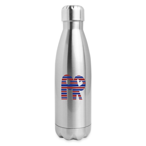Puerto Rico is PR - 17 oz Insulated Stainless Steel Water Bottle