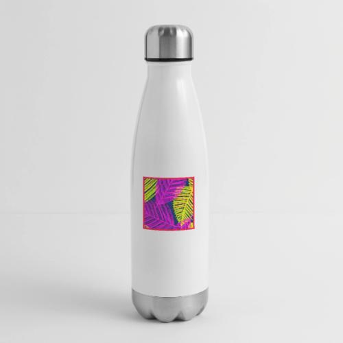 Neon Leaf Delight Chromatic Art - 17 oz Insulated Stainless Steel Water Bottle
