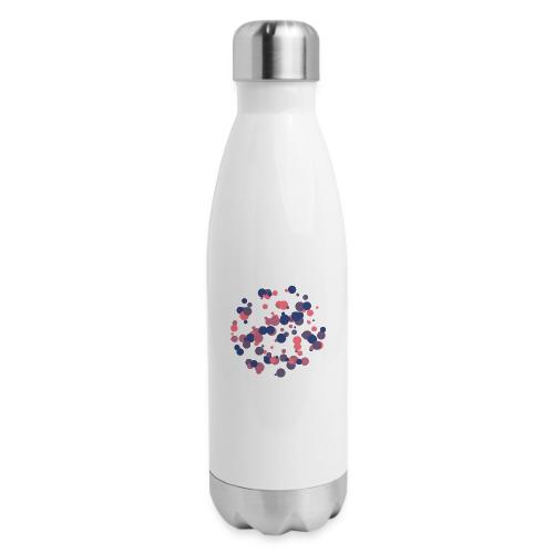 abstract circles pattern - 17 oz Insulated Stainless Steel Water Bottle