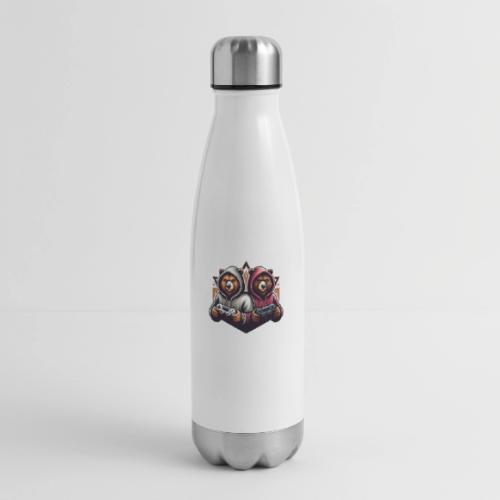 2 grizzlies gamer bears - 17 oz Insulated Stainless Steel Water Bottle