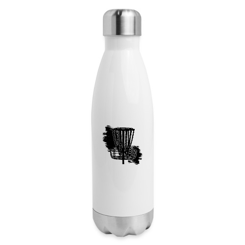 Disc Golf Basket Paint Black Print - Insulated Stainless Steel Water Bottle
