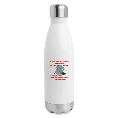 Elephant in the Room Meme - 17 oz Insulated Stainless Steel Water Bottle