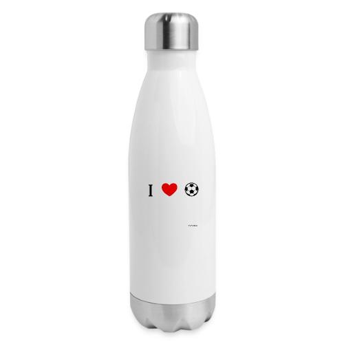 I heart soccer - Women - 17 oz Insulated Stainless Steel Water Bottle