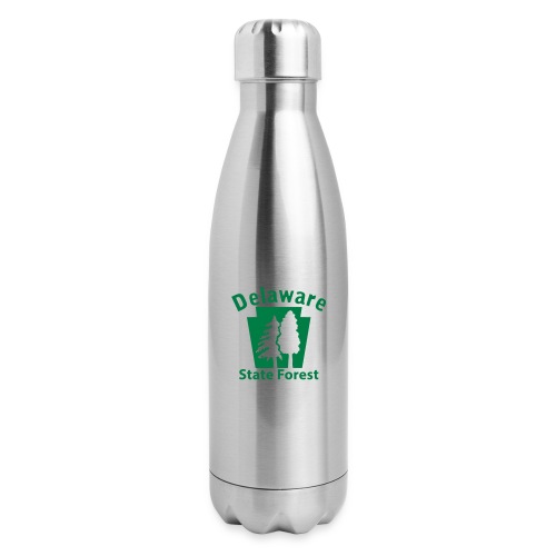 Delaware State Forest Keystone (w/trees) - 17 oz Insulated Stainless Steel Water Bottle