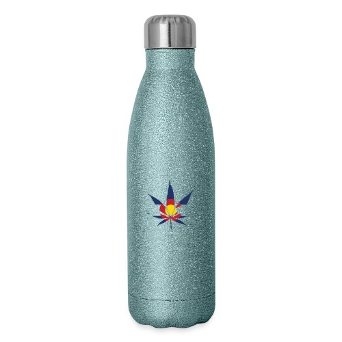 Colorado Pot Leaf Flag - Insulated Stainless Steel Water Bottle
