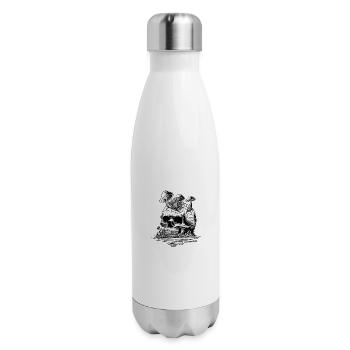 Phantom Forge Mushroom Logo - 17 oz Insulated Stainless Steel Water Bottle - white - Right