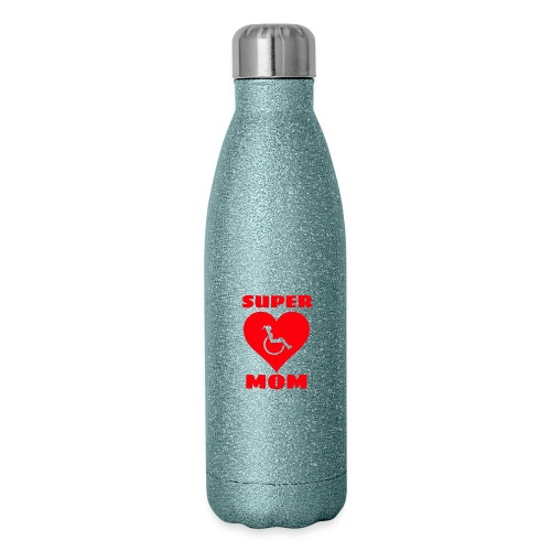 Super mom in wheelchair, wheelchair user, mother - Insulated Stainless Steel Water Bottle