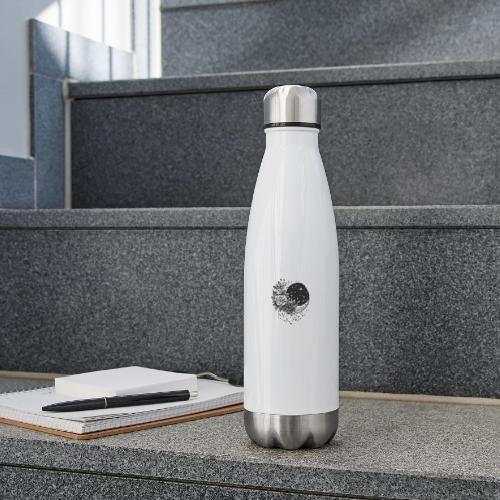 Crescent Moon Floral - 17 oz Insulated Stainless Steel Water Bottle