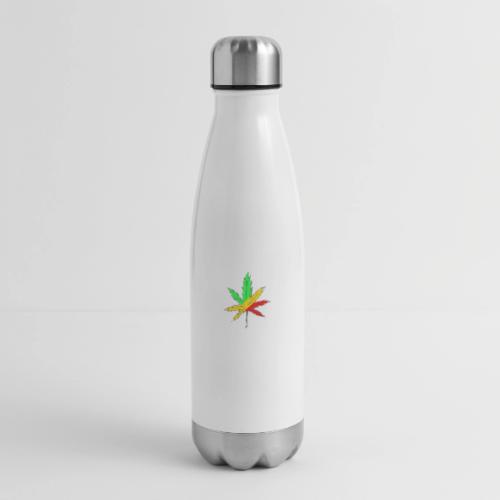 Rasta leaf - 17 oz Insulated Stainless Steel Water Bottle