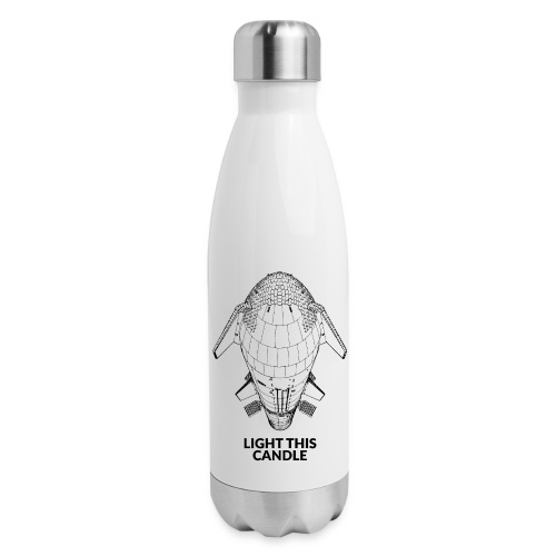 Light This Candle - Black - Insulated Stainless Steel Water Bottle