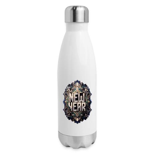 Evergreen New Year T-Shirt - 17 oz Insulated Stainless Steel Water Bottle