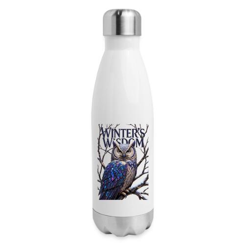 Crystalized Forest Owl T-Shirt - 17 oz Insulated Stainless Steel Water Bottle