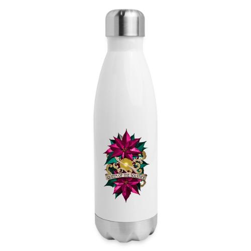 Queen of the Solstice Poinsettia T-Shirt - 17 oz Insulated Stainless Steel Water Bottle