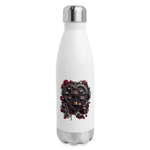 My Heart Permanently on Vacation T-Shirt - 17 oz Insulated Stainless Steel Water Bottle